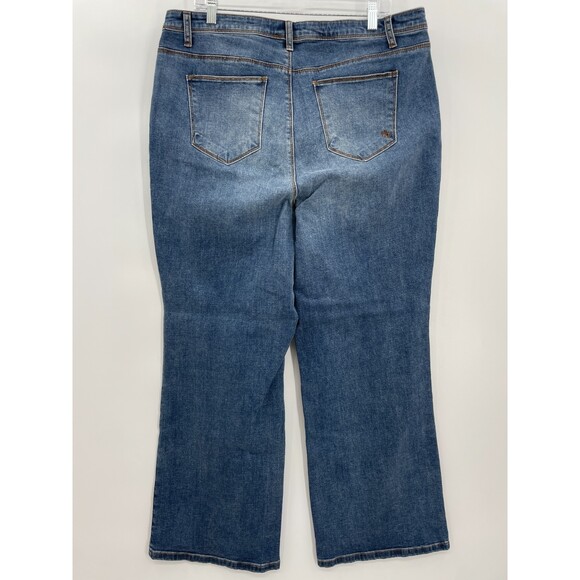 MODCLOTH High Rise Wide Leg Stretch Jeans Size 1X - Picture 3 of 6